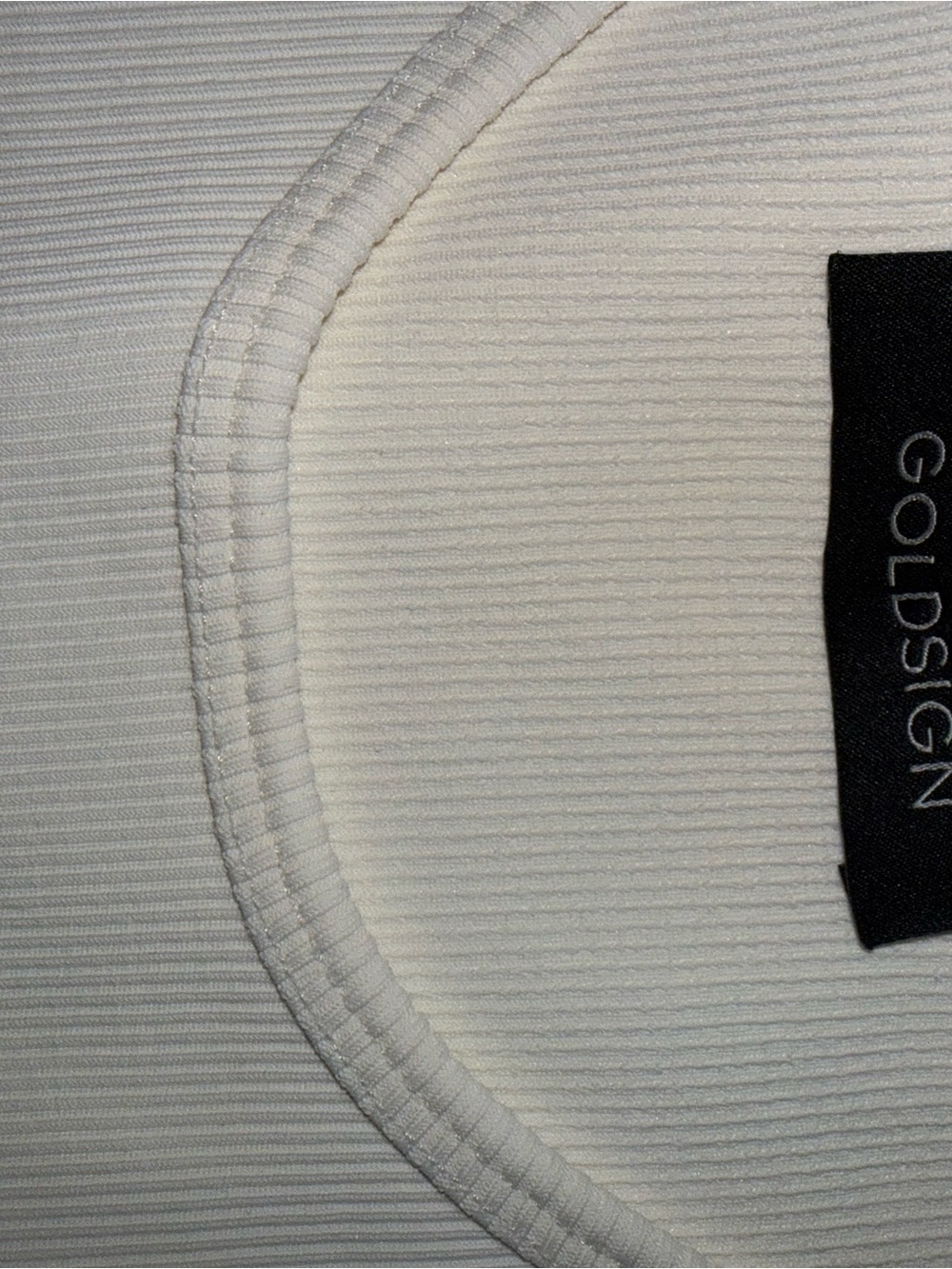 Goldsign NWOT Cream Ribbed Racerback Tank - Picture 3 of 4